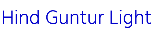 Hind Guntur Light шрифт